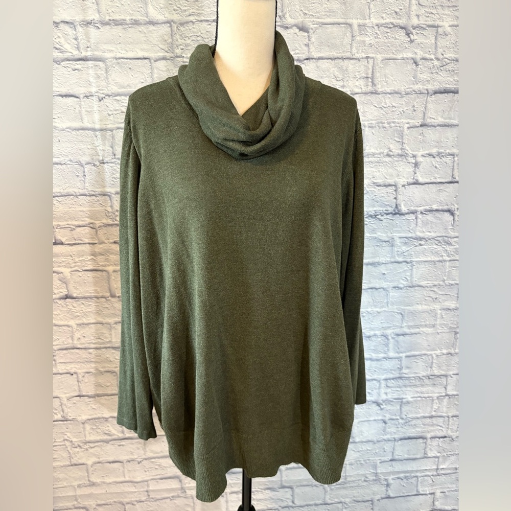 Cyrus Forest Green Cowl Neck Sweater